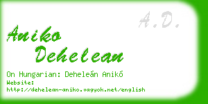 aniko dehelean business card